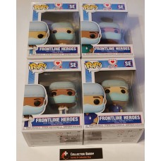 Funko Pop! All Four SE Frontline Heroes Set Doctors Nurse Surgeon Pop Vinyl